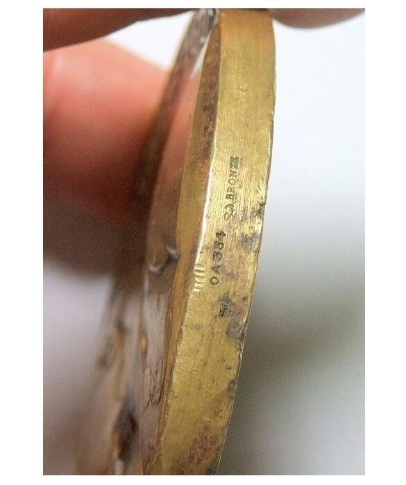 【艺术】德国第三帝国占维希法国 艺术大章1941年 贝当元帅当总理 高浮雕精制超大铜章 68MM 148克