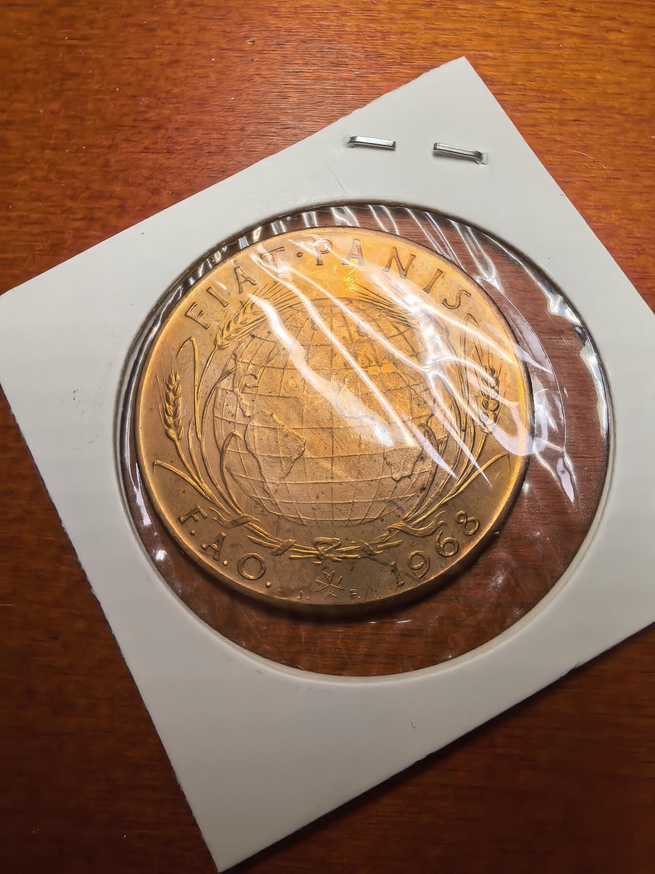 长老汇蛇年精选第七十九场拍卖 1968马耳他FAO2塔利精制铜币，珍稀币，2万枚