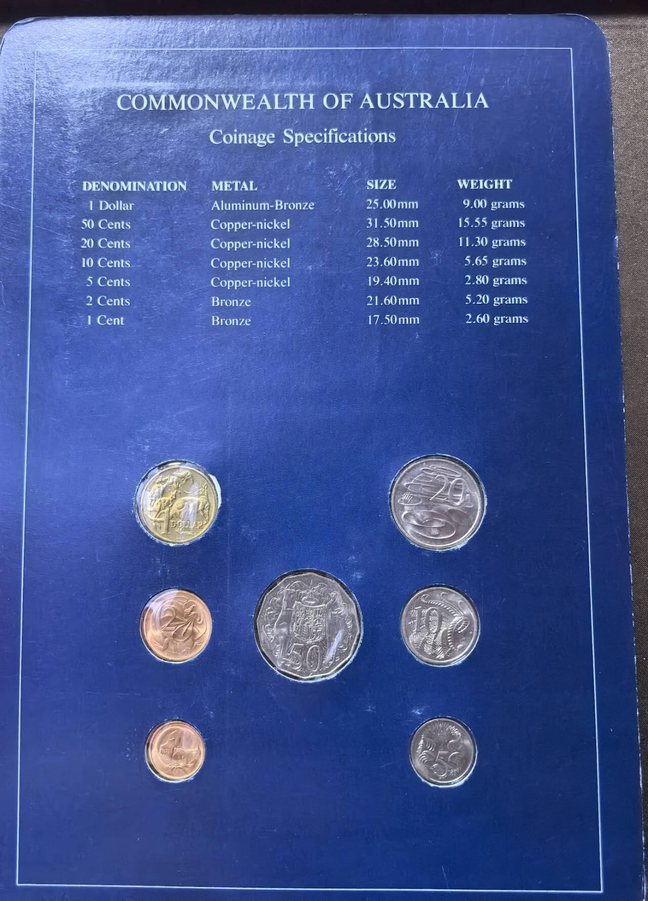 北京马甸外国币专卖第147期，外国币专场，陆续上拍，欢迎关注 福兰克林卡装：澳大利亚套币