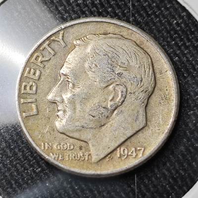 KK钱币收藏小铺 （套币 好品/批量散币 银币）专场  2月预留时间 周末发货 -  1947美国10分银币