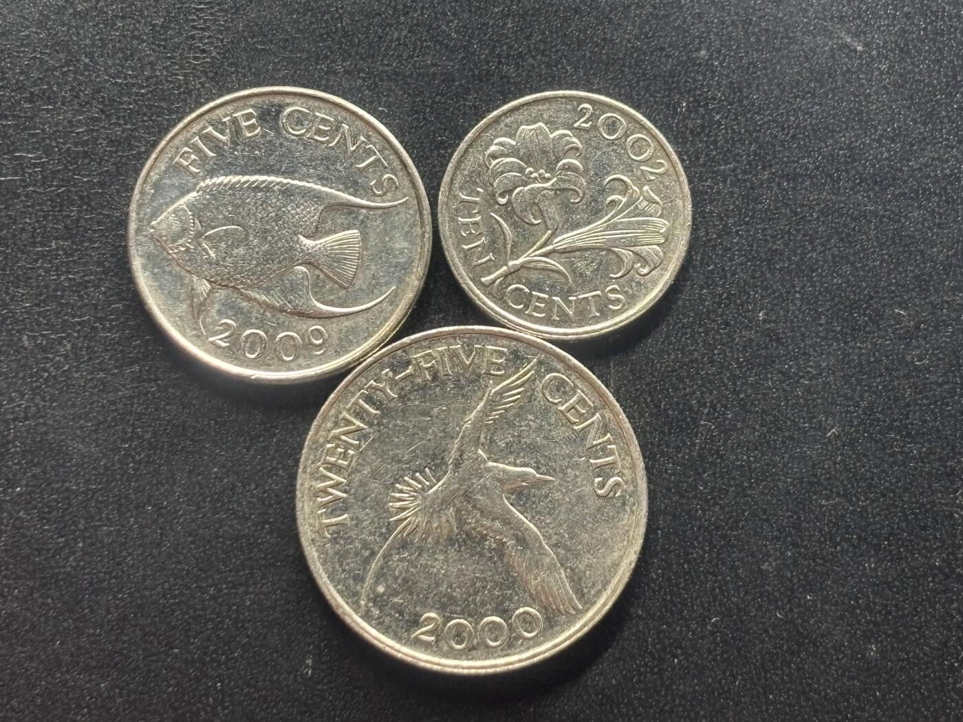 邮泉阁限时拍卖第三十七场 英国殖民地、属地硬币专场（硬币在国外。请付邮费6元。） 百慕大老年版3枚