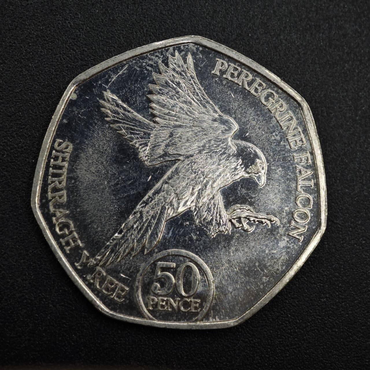 【淘币小摊】实时拍第八百一十拍   散币场   满百包邮可预留二周 每周一统一发货   马恩岛2023面查尔斯三世50便士纪念币