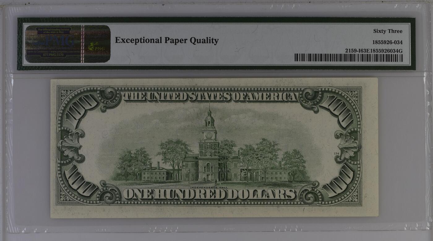 【礼羽收藏】🌏世界钱币拍卖第113期 1950B年 100美元 I区明尼阿波利斯首发A冠 二代壳 PMG63EPQ