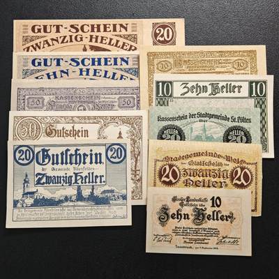 【德藏】世界币章拍卖第155期（拍品征集中~欢迎藏友联系） - 10张一组 德国紧急时期纸币