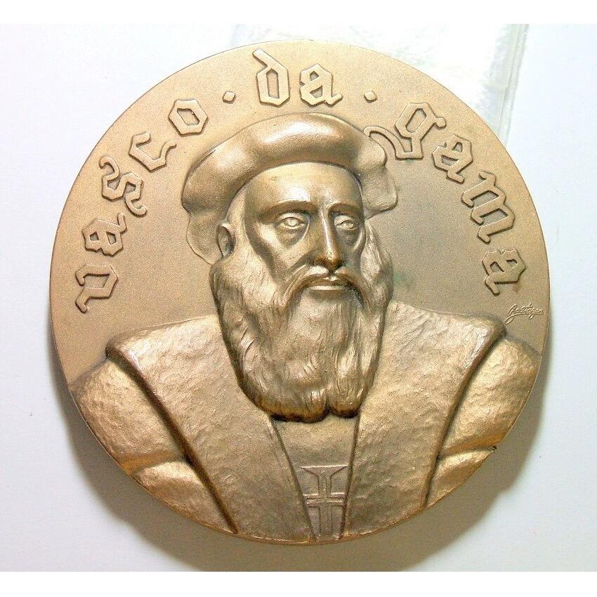 【艺术】葡萄牙艺术大章 大航海家达伽马诞辰600年 高浮雕精制超大铜章 80MM 263克 