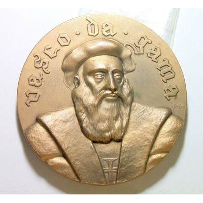 【艺术】葡萄牙艺术大章 大航海家达伽马诞辰600年 高浮雕精制超大铜章 80MM 263克  - 【艺术】葡萄牙艺术大章 大航海家达伽马诞辰600年 高浮雕精制超大铜章 80MM 263克 