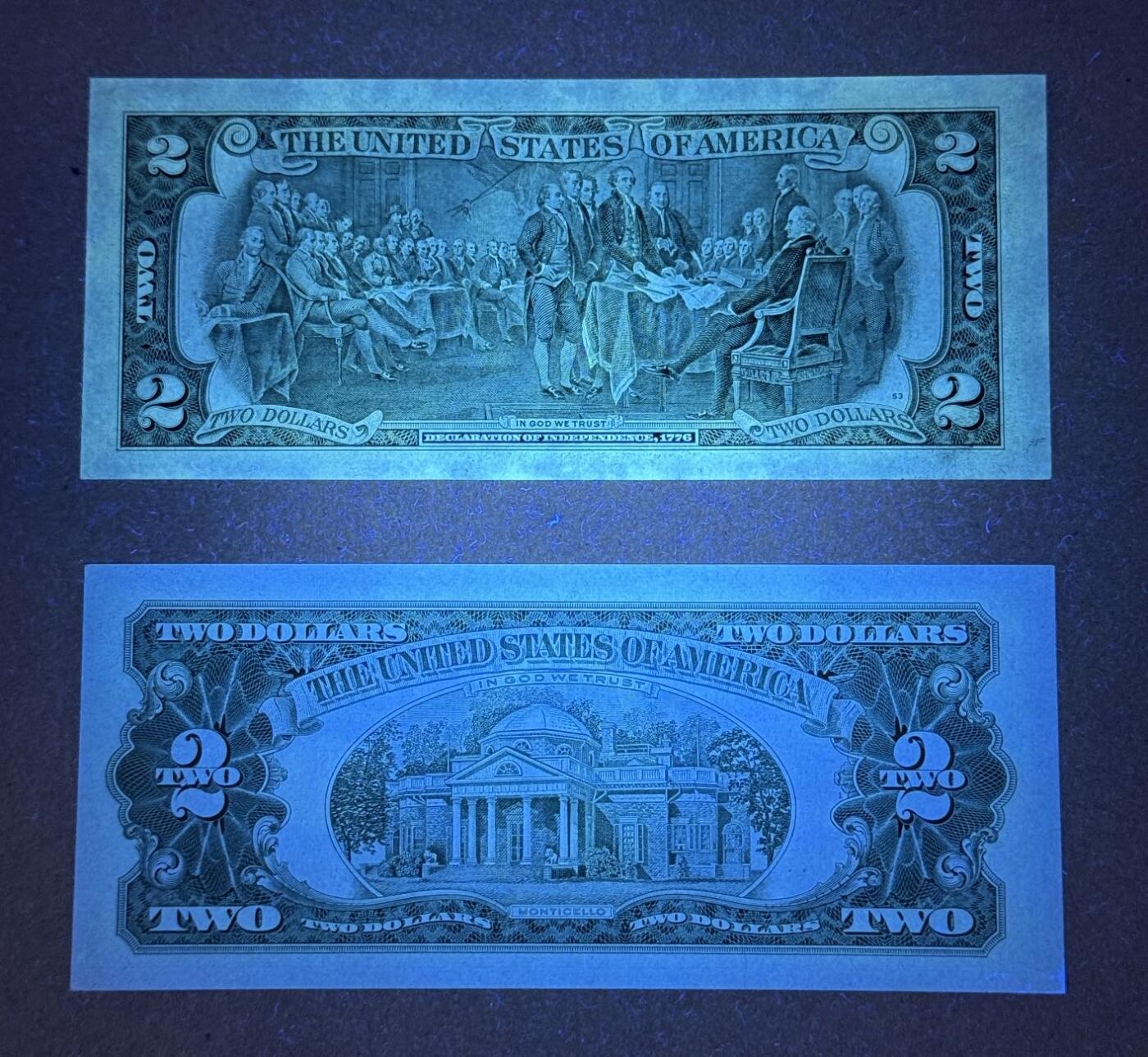 【礼羽收藏】🌏世界钱币拍卖第113期 63年2美元76年2美元两张无3.4.7unc品相76年2美元有斑