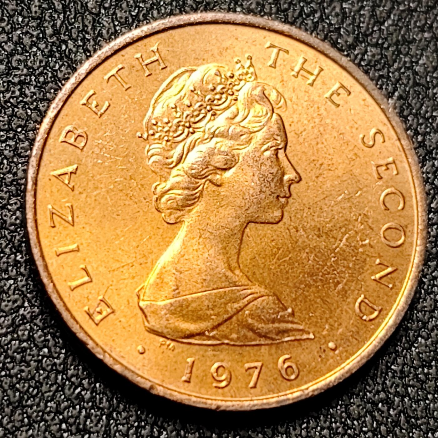 泉币菌-第141场-精品福利场（之前场次29日、30日发货，敬请谅解） 英属马恩岛1便士青铜硬币1976年 20毫米3.5克女王钱币