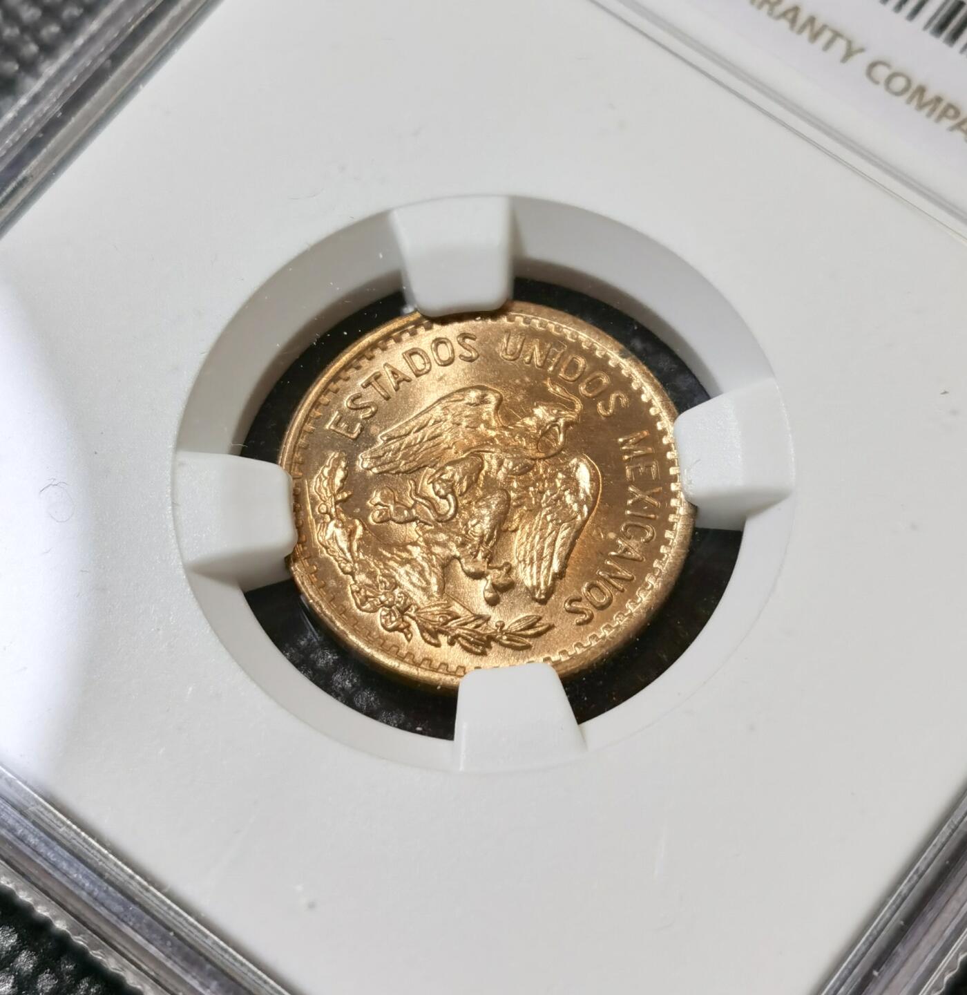 甄臻铺-世界币章拍卖（第40期）送拍享返佣金等优惠多多 NGC-MS65RB 墨西哥1945一分铜币，BU卷拆状态，高分可藏