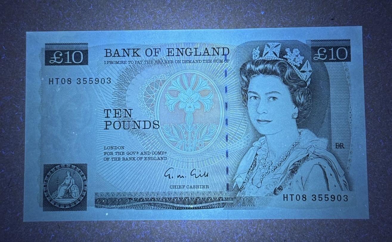 【礼羽收藏】🌏世界钱币拍卖第113期 英国D系列10英镑无4.7unc品相