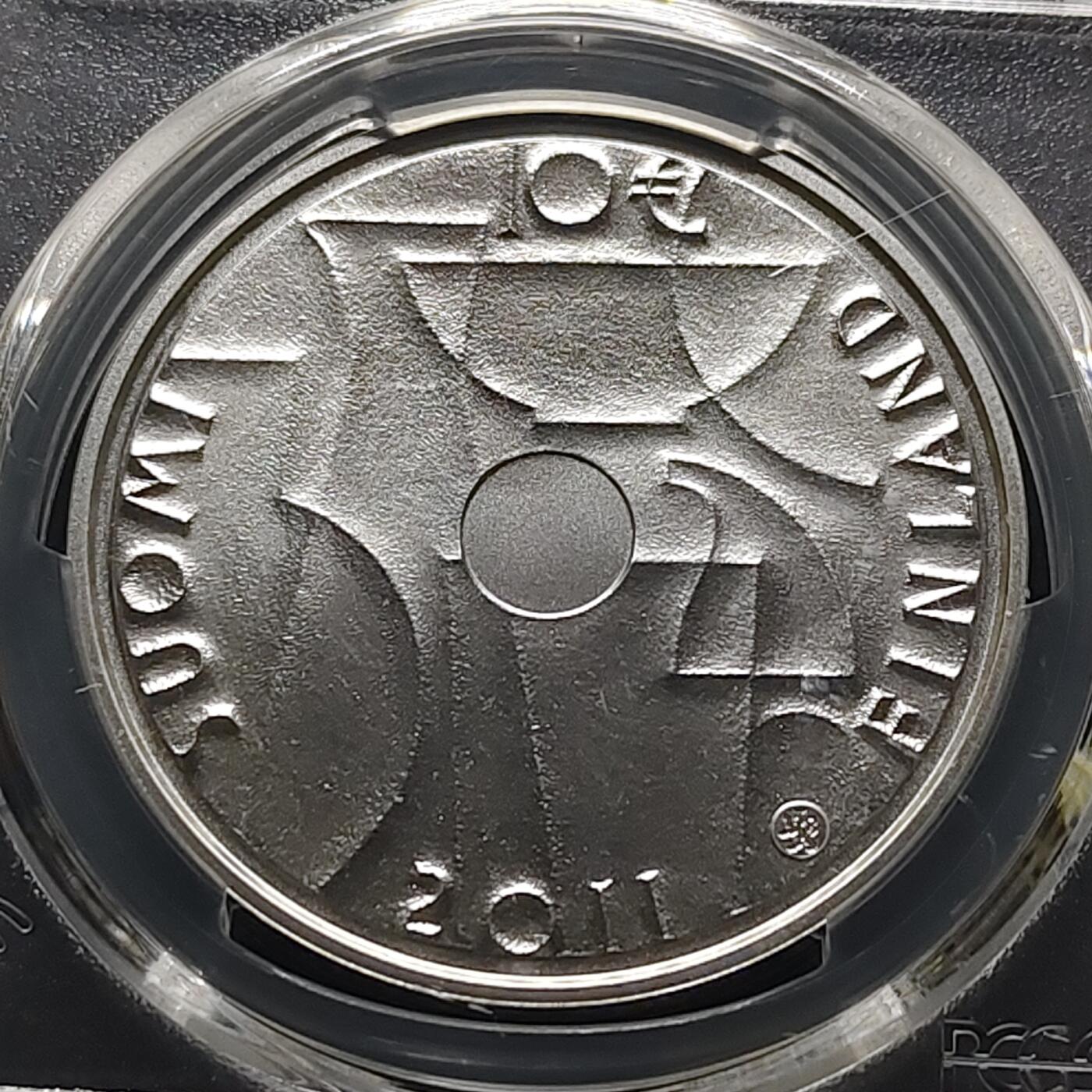 【全场包邮】纯粹捡漏拍481场（免费代拍第18场） 【少见】芬兰2011年10欧元设计大师卡伊·弗兰克纪念银币-量5000-PCGS MS69