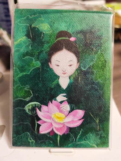 阳大大卡牌拍卖第84期（持续收拍品，周六晚上九点截拍，进群福利早知道） - 【手绘卡】画师弗海宏 碗莲 手绘卡