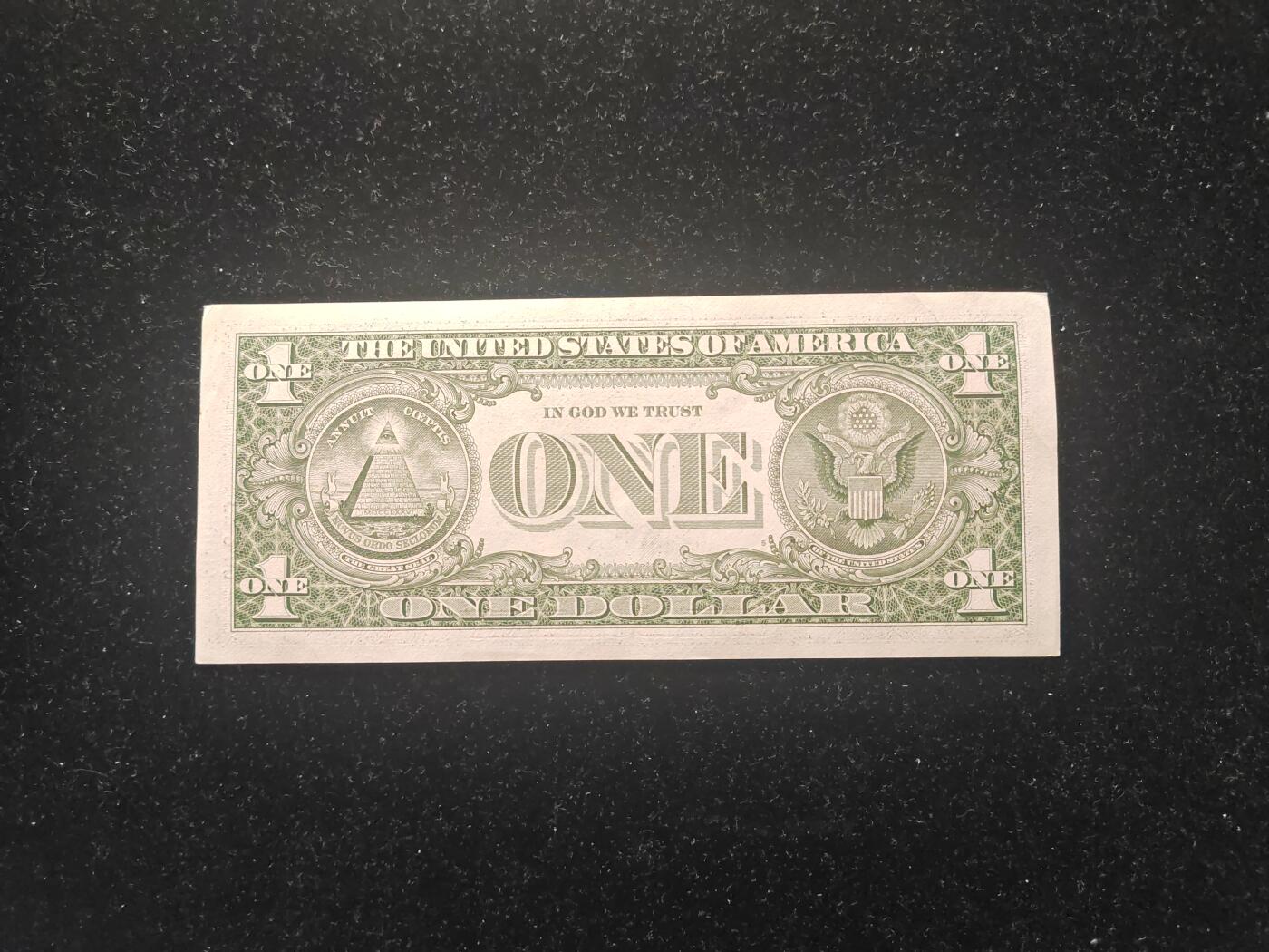 美国纸币 1985年 1美元 F区 非全新好品