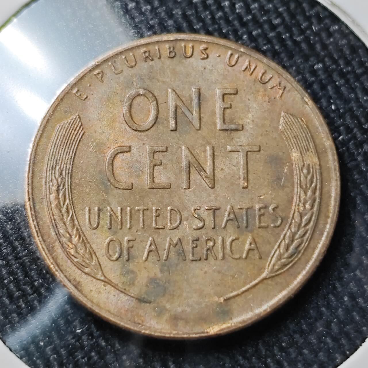 KK钱币收藏小铺 （套币 好品/批量散币 银币）专场  2月预留时间 周末发货   1951美国麦穗一分铜币 S厂 好品