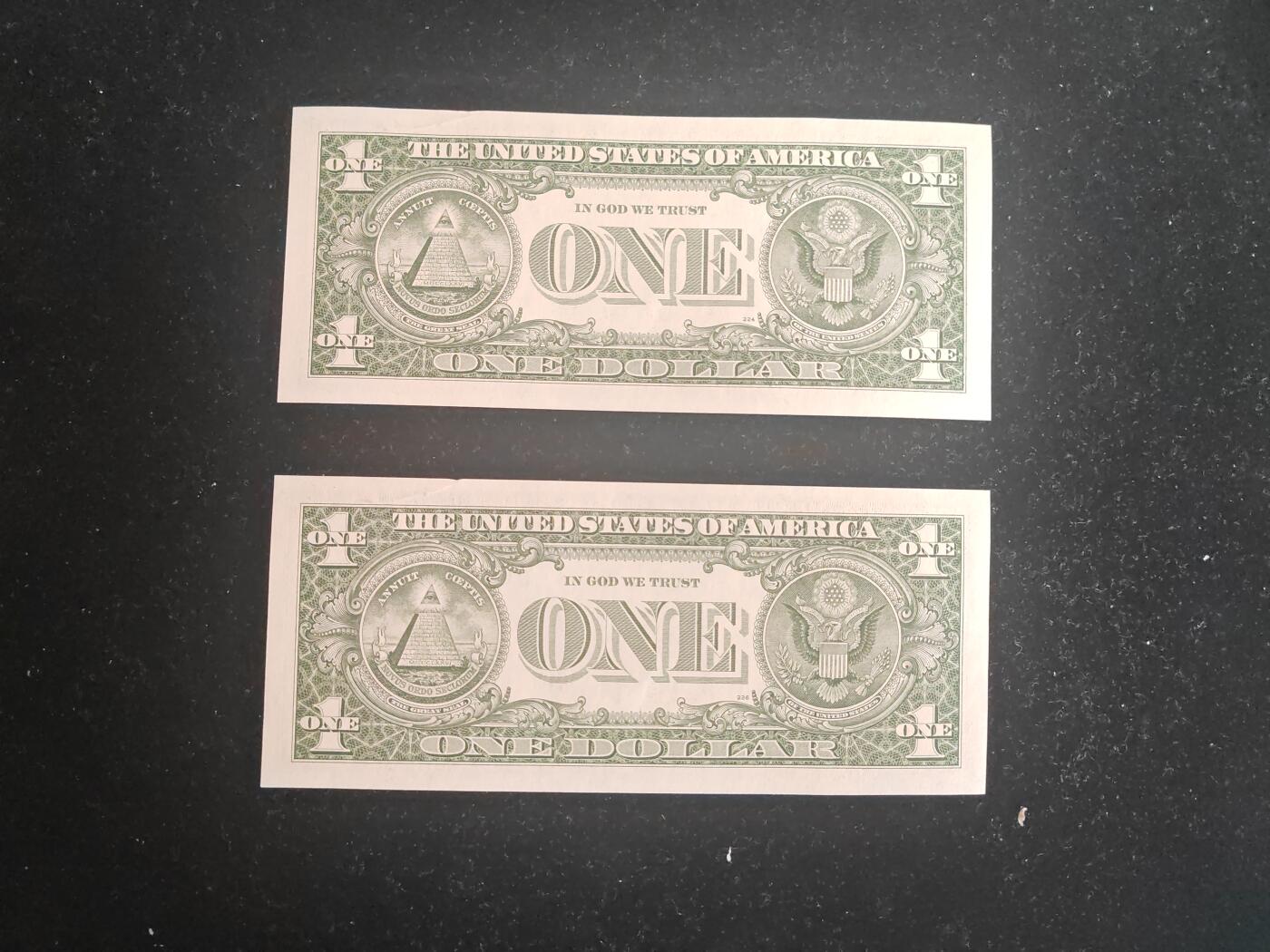 美国纸币 1985年 1美元 B区 直板未流通 上边缘微瑕 单价