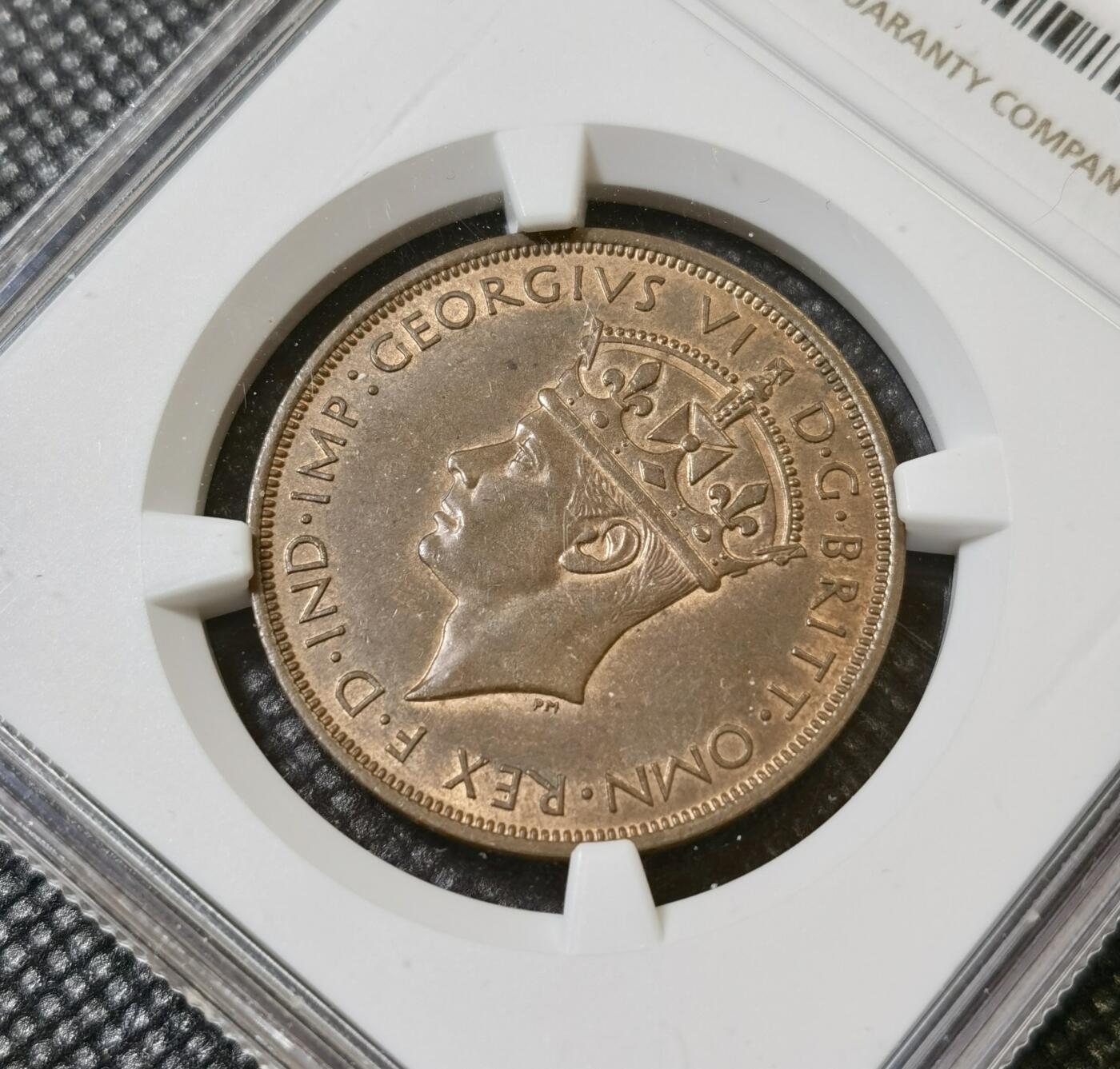 甄臻铺-世界币章拍卖（第40期）送拍享返佣金等优惠多多 NGC-MS62BN 英属泽西岛1937 1/12先令铜币，乔六登基首年，温润状态，比本土便士少见的多