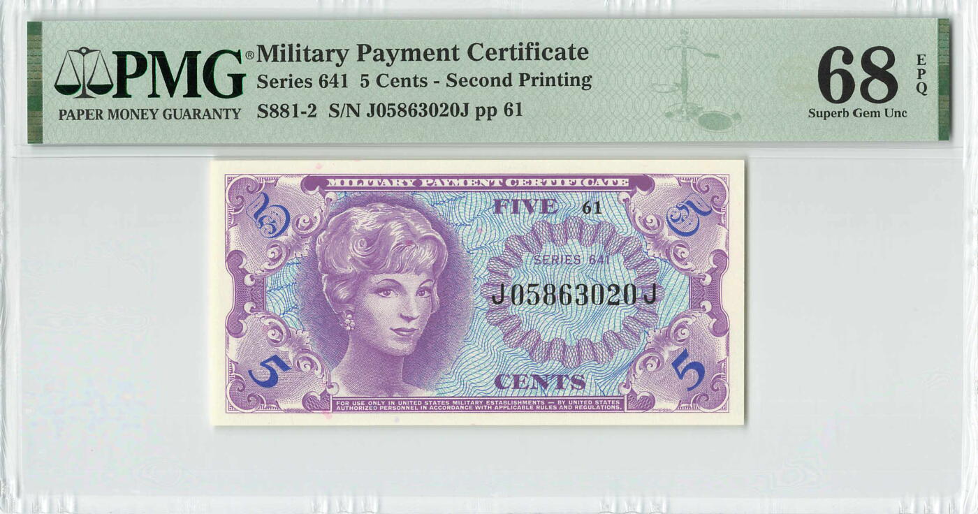 小福收藏拍卖第196期 评级币精选场 本期有68分倒置号布隆迪世界最大纸币 泰国69年10铢纪念钞0A冠百位倒置号  文莱06年500吉令特首年首冠 丹麦经典大松鼠 俄罗斯 玻利维亚 东加勒比 亚美尼亚等多国精美高分珍稀老钞精品纸币 美国军票 5分 无47 PMG68 EPQ 冠军分！！！