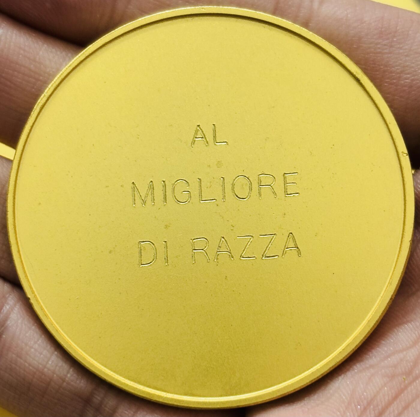 文馨钱币收藏第 283 场，【大雪鉴珍，寒英缀金】金银纪念币精品场，诚邀您的参与【长期接代拍品】 犬类协会镀金铜章 正面狗狗传神逼真毛 发丝丝柔顺 神情憨态可掬 高浮雕 大规格 58.55克 49.8mm