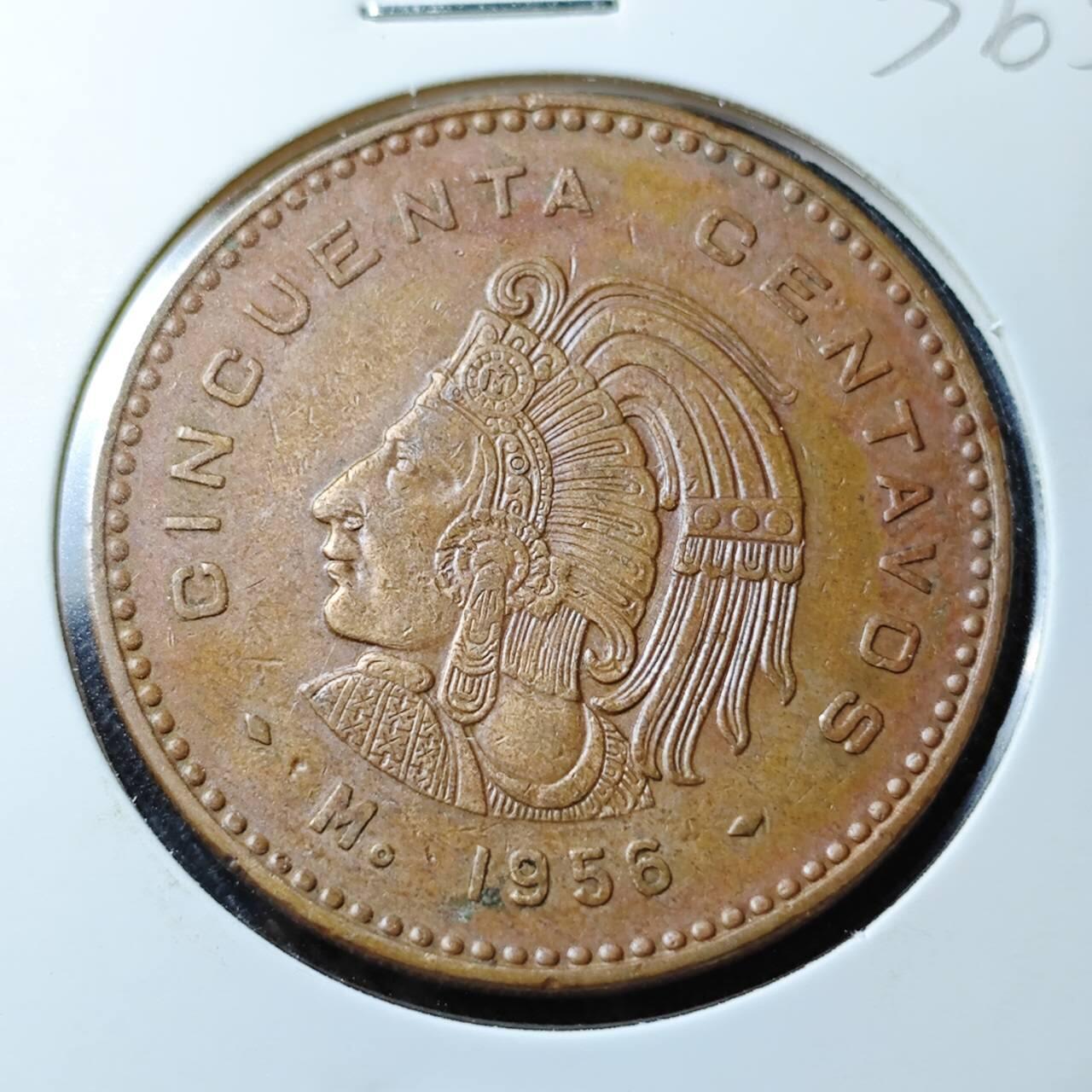 KK钱币收藏小铺 （套币 好品/批量散币 银币）专场  2月预留时间 周末发货  1959墨西哥酋长大铜币 通货好品无磕碰