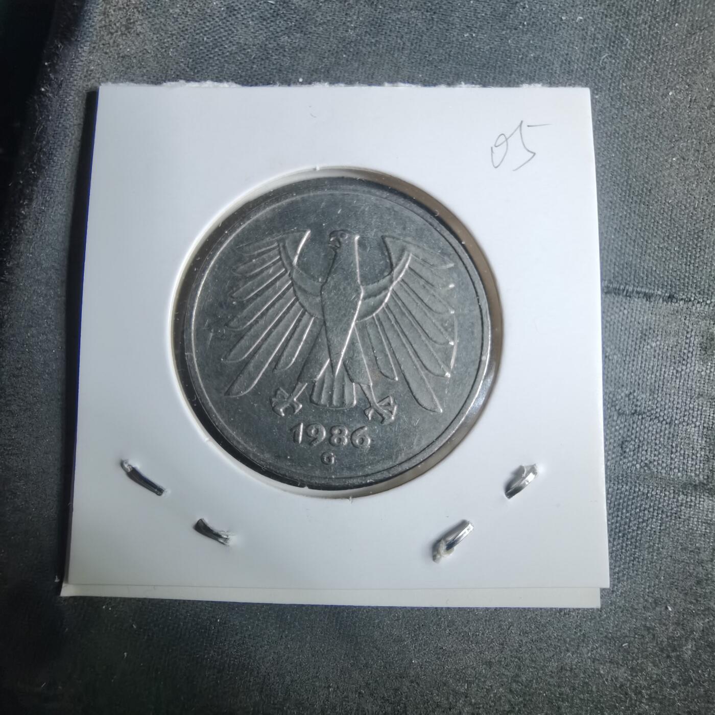 沼泽如烟--第915场 德国1986年5马克