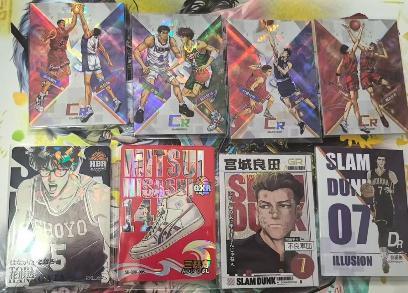 龙虎卡牌六五场 （无佣金，周六结拍，欢迎送拍） 方格闪厚卡8张 灌篮高手