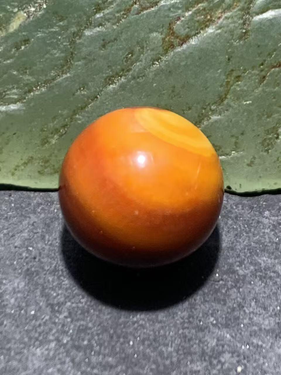 精美高玉化8字天眼纹缠丝玛瑙圆珠一颗，