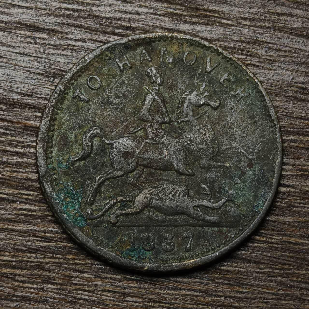 【铜匠收藏】★第133场★散币场，无佣金，30包邮。不满30元，支付5元运费。《接受代拍 代送NGC评级》 1837年 英国汉诺威王朝 代币纪念币