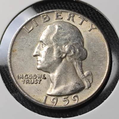 KK钱币收藏小铺 （套币 好品/批量散币 银币）专场  2月预留时间 周末发货 -   1959美国25分银币