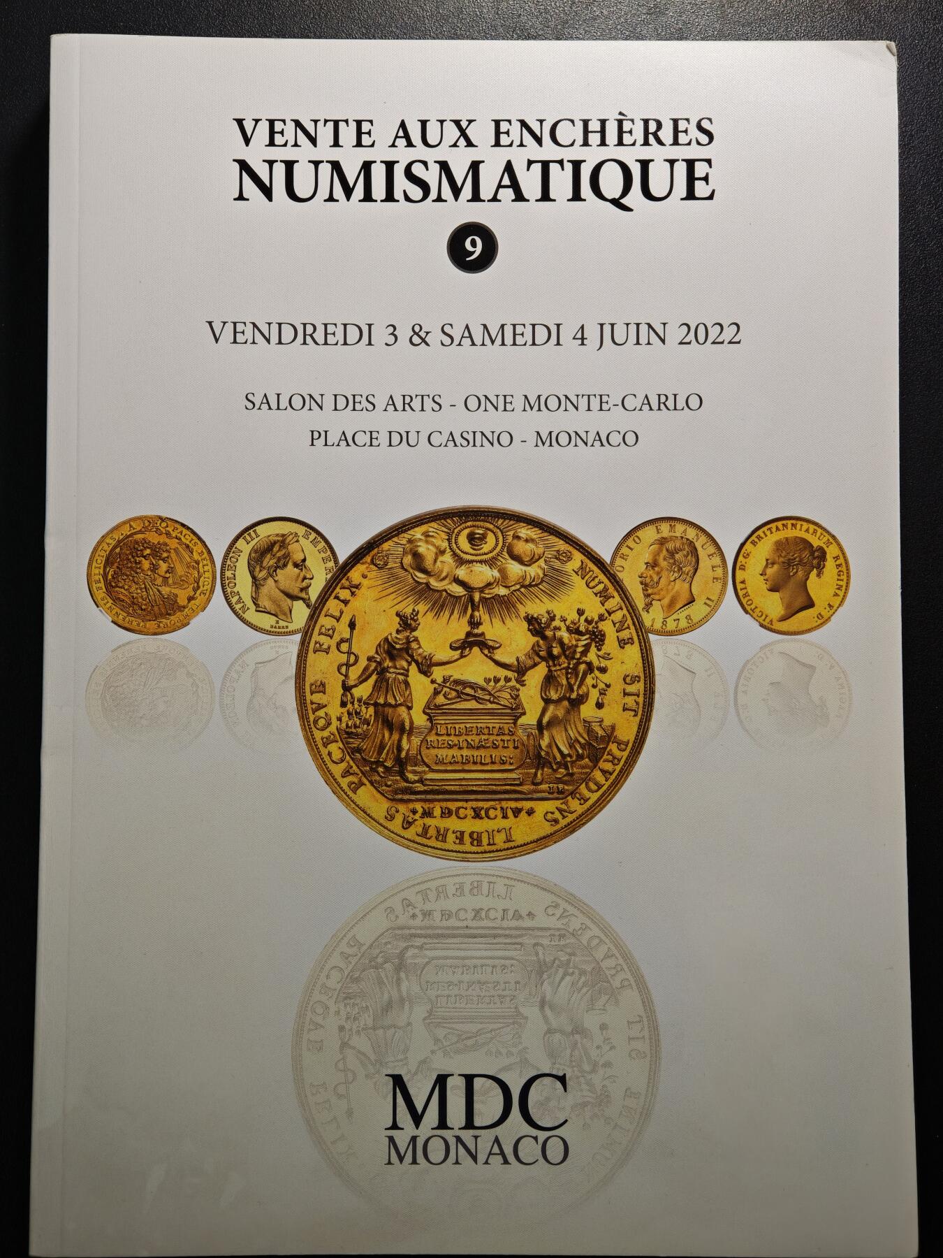 【德藏】世界币章拍卖第155期（拍品征集中~欢迎藏友联系） 98新 MDC拍卖行2022年拍卖会图录 全彩铜板纸印刷 涵盖种类丰富 全书约408页