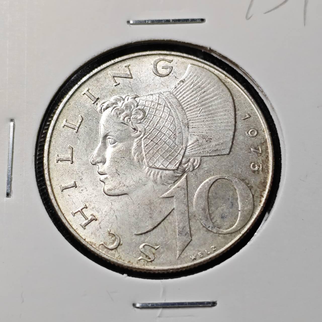 KK钱币收藏小铺 （套币 好品/批量散币 银币）专场  2月预留时间 周末发货  1973奥地利10先令银币