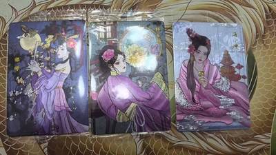 龙虎卡牌六五场 （无佣金，周六结拍，欢迎送拍） - 【原膜】粗闪3张 可可瑞听 华夏风云录之倾城美人