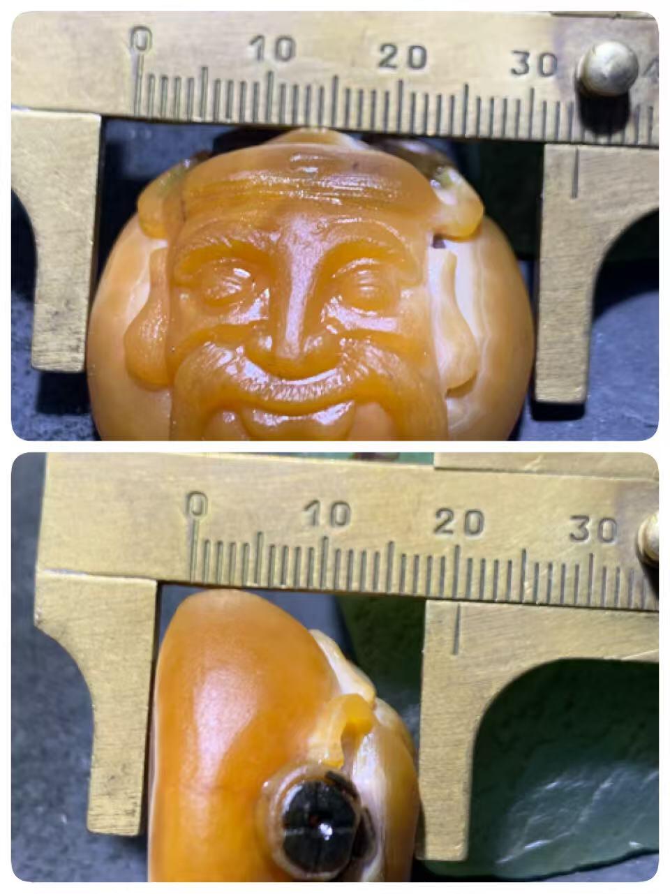 精美亚光冰飘战国红玛瑙手工俏色巧雕财神吊坠（把件）一个！！