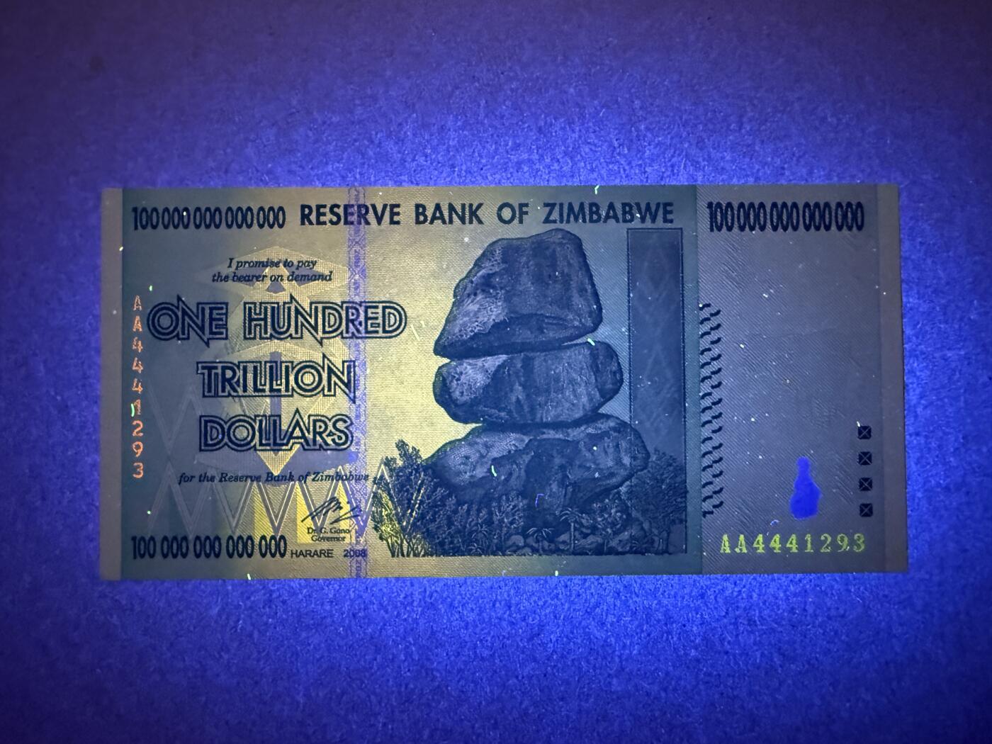 《艾美收藏》第222期-11.30周日外币畅拍 津巴布韦100万亿 UNC 2008年 AA冠