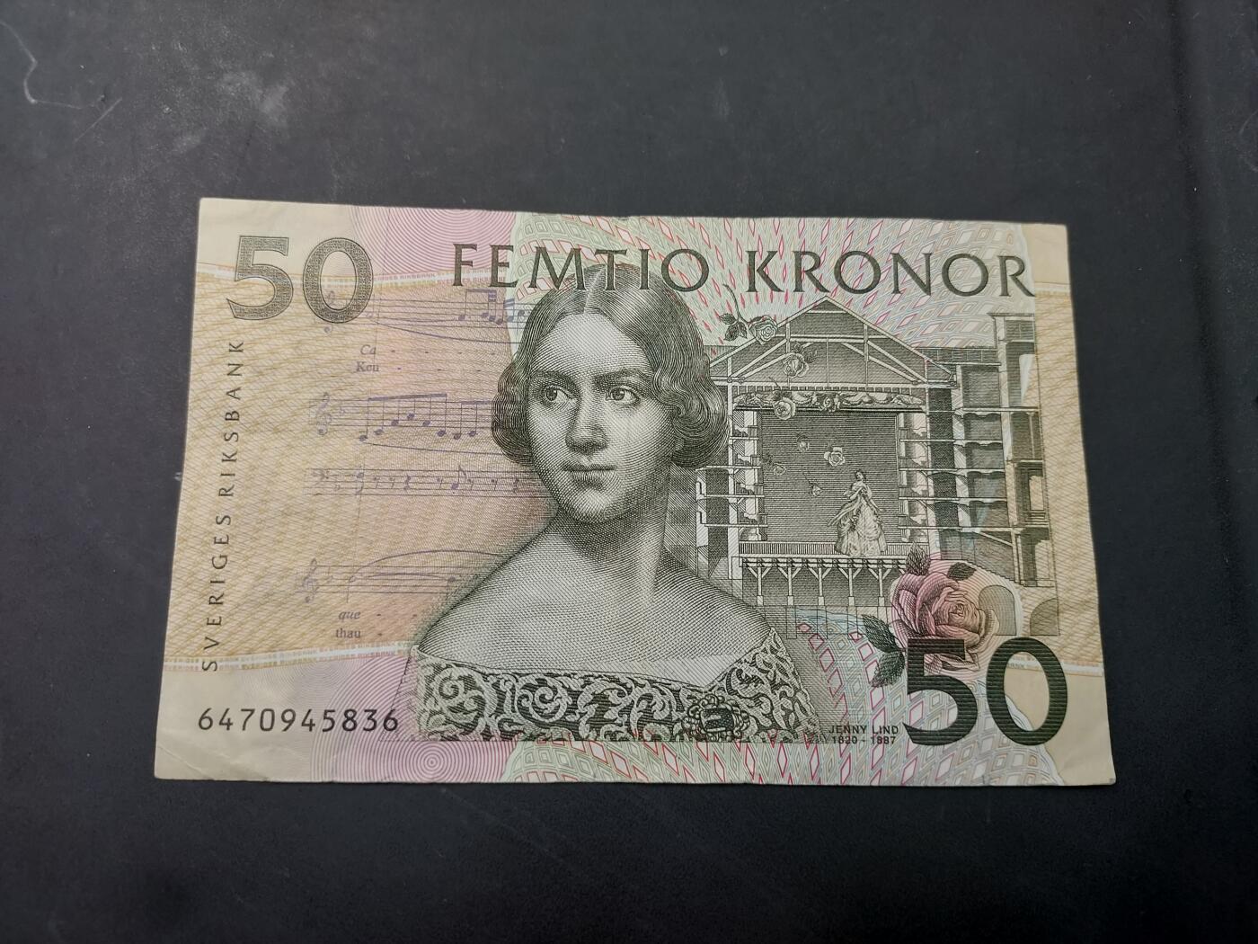 博彦收藏   12月3日 8点 钱币专场 瑞典 旧版50 克朗 流通品