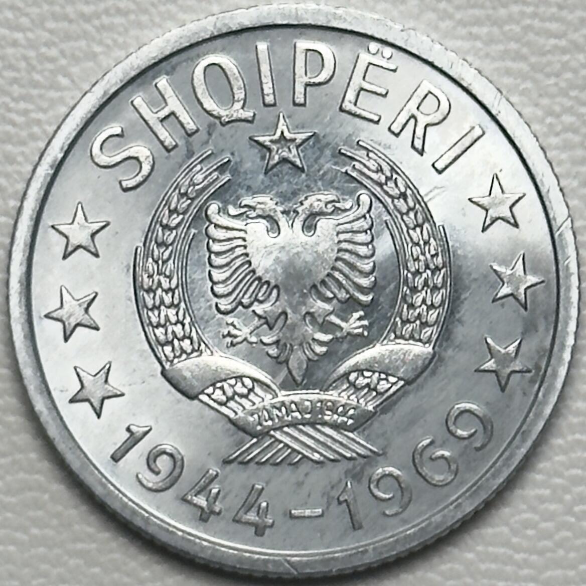 ＜小葵钱铺＞第66期·散币·银币场·满200包邮，不寄存·12月1号发货 阿尔巴尼亚1969年解放25周年20昆塔纪念铝币