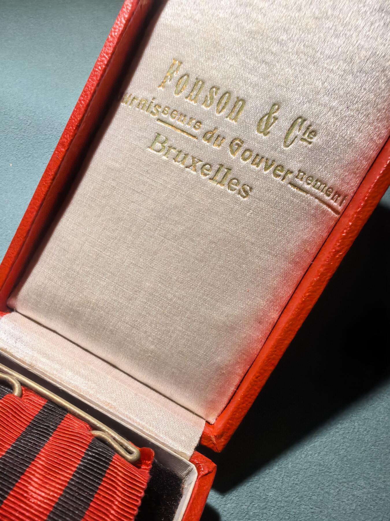 盛世勋华——号角文化勋章邮票专场拍卖第290期 比利时金级民事贡献奖章 带原盒 带厂标 银制