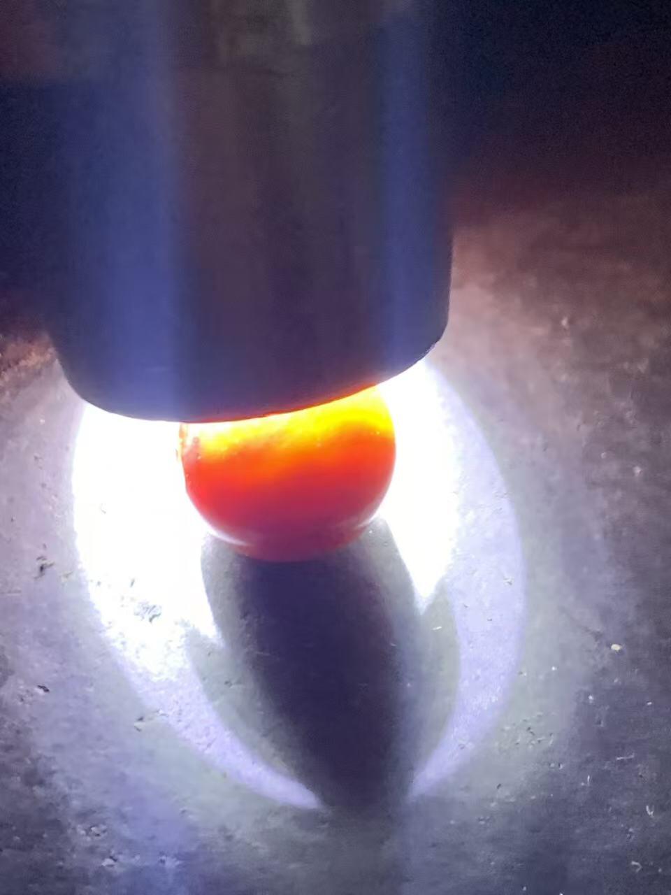 精美高玉化8字天眼纹缠丝玛瑙圆珠一颗，