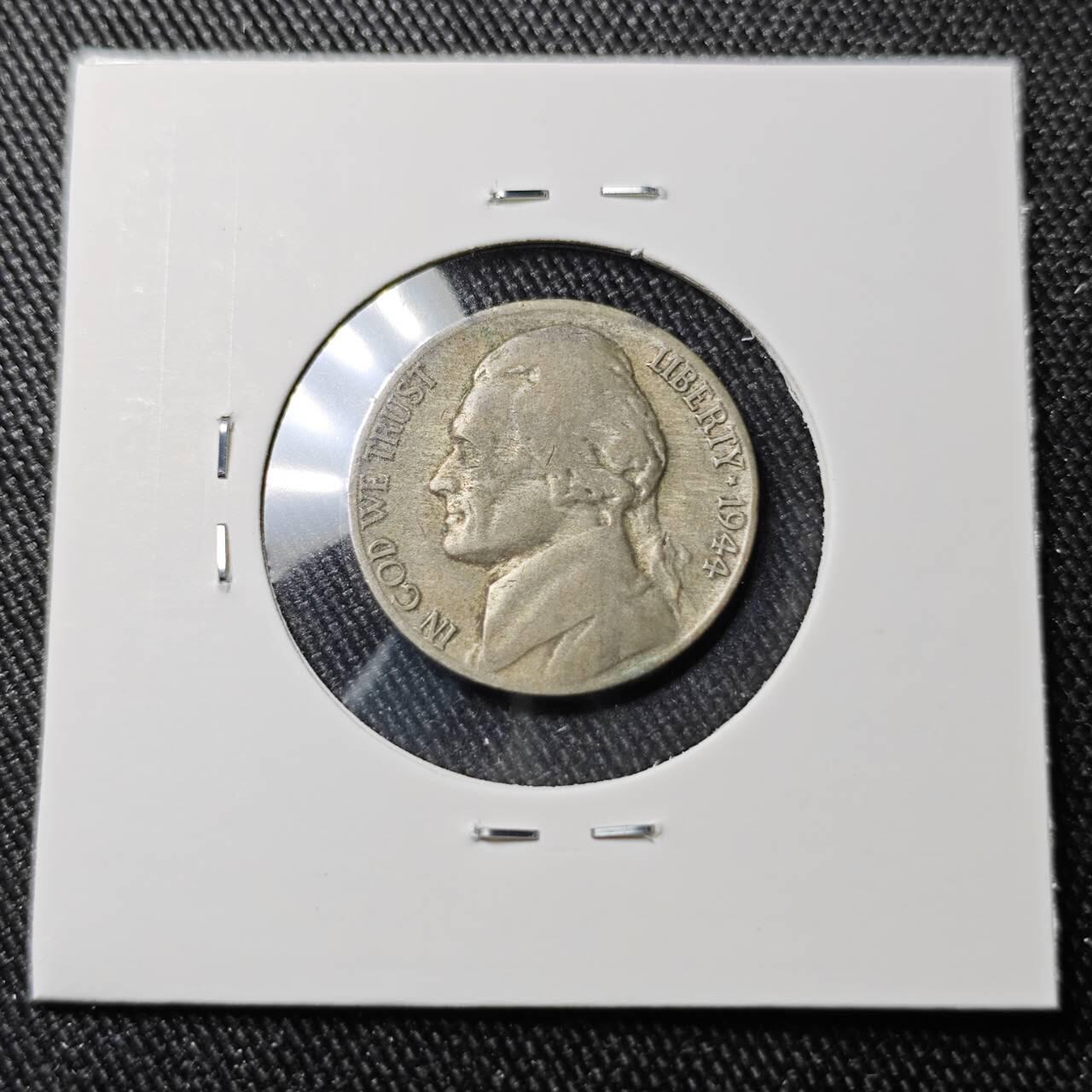 KK钱币收藏小铺 （套币 好品/批量散币 银币）专场  2月预留时间 周末发货  1944美国5分银币 S厂