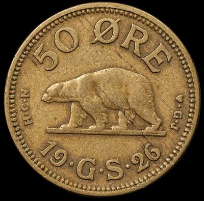 修遠堂世界钱币第九十五期 - 1926年格陵兰50欧尔