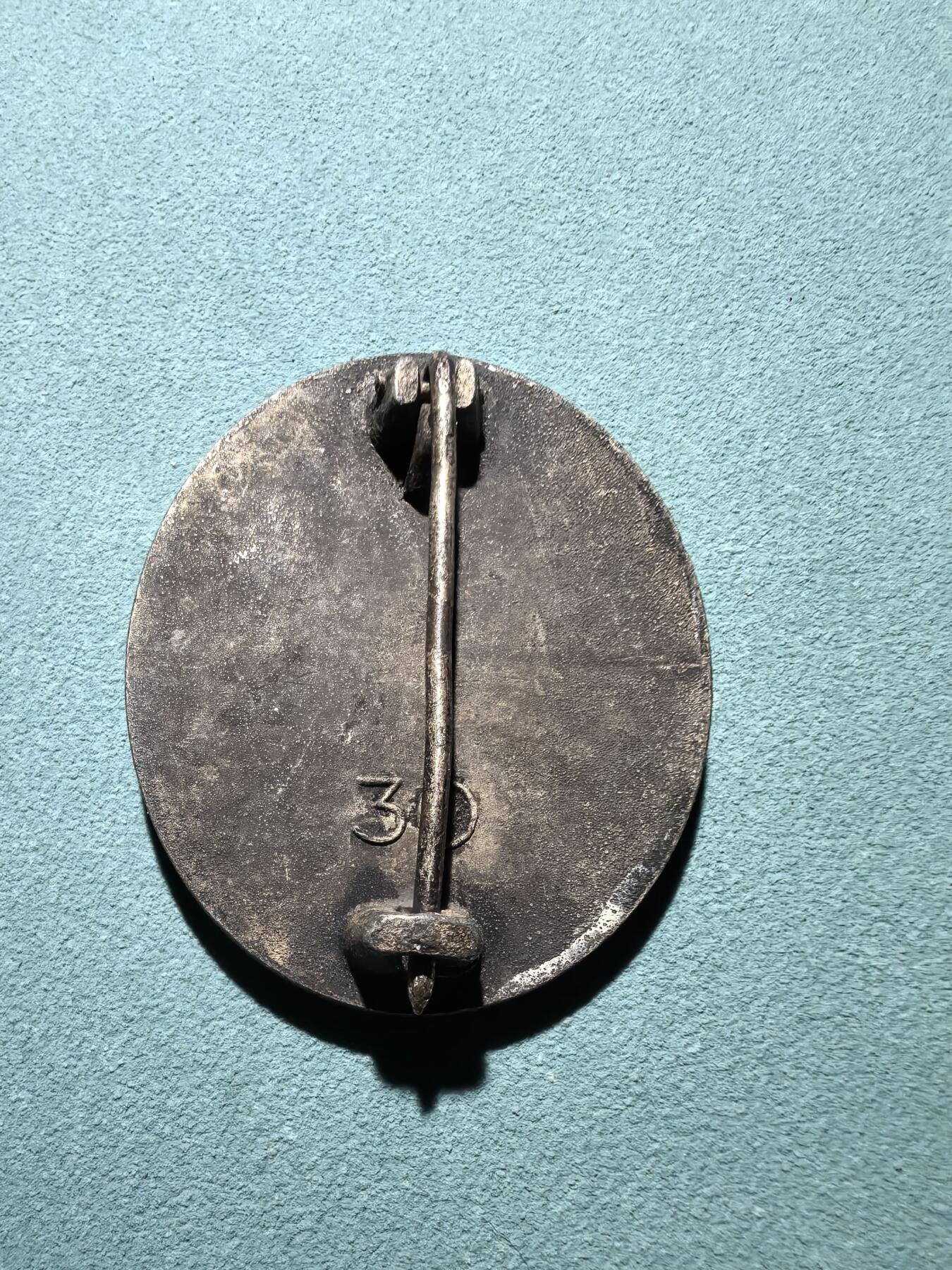 盛世勋华——号角文化勋章邮票专场拍卖第290期 德国（1939）银级战伤奖章 带30厂厂标（Hauptmunzamt）