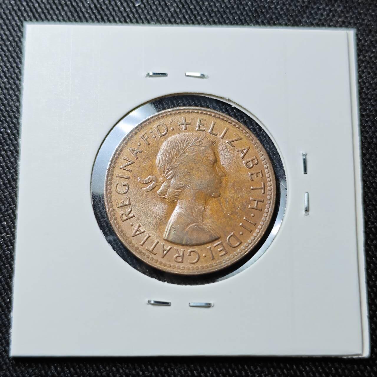 KK钱币收藏小铺 （套币 好品/批量散币 银币）专场  2月预留时间 周末发货  1962澳大利亚半便士铜币 好品