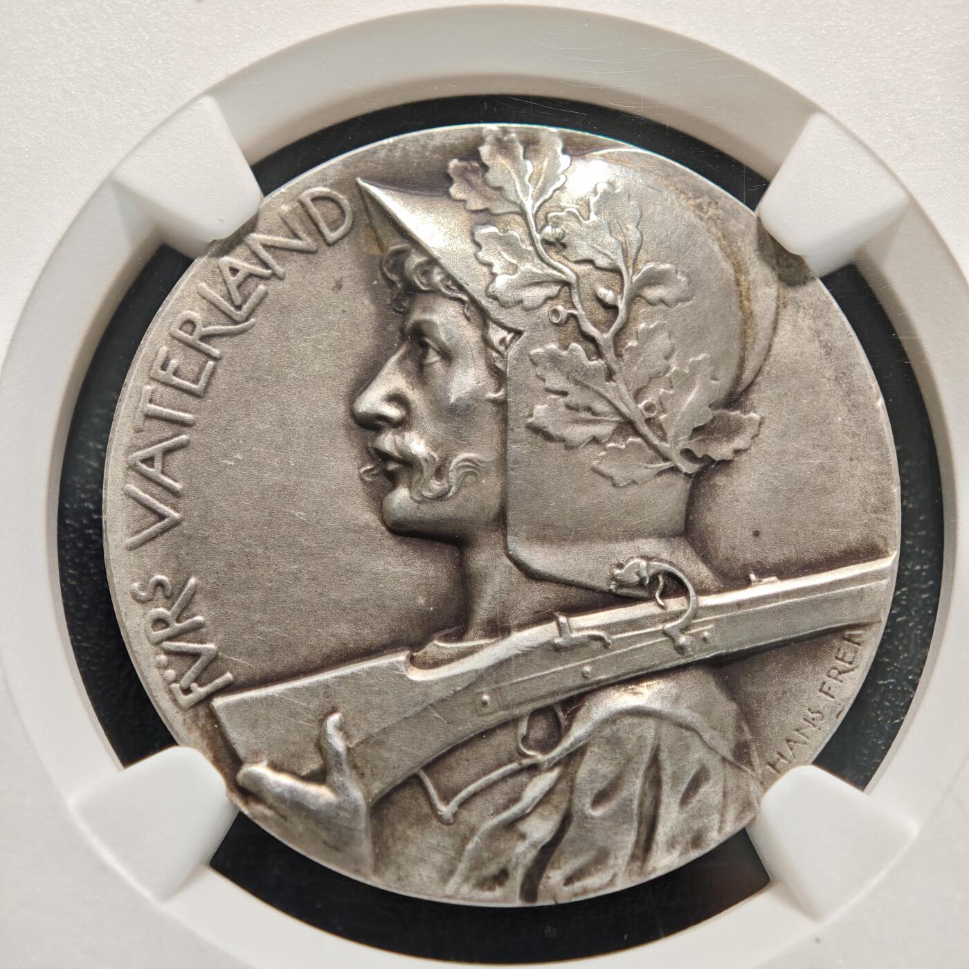 【德藏】世界币章拍卖第155期（拍品征集中~欢迎藏友联系） 1902年 瑞士布鲁格射击节纪念银章 NGC MS64 磨砂质感 状态极佳