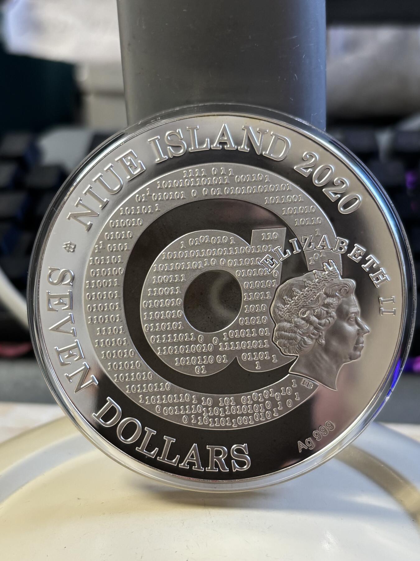 第183期拍卖 纽埃2020年克里姆特名画黄金眼泪3盎司纪念银币，999银，发行500枚，有氧化