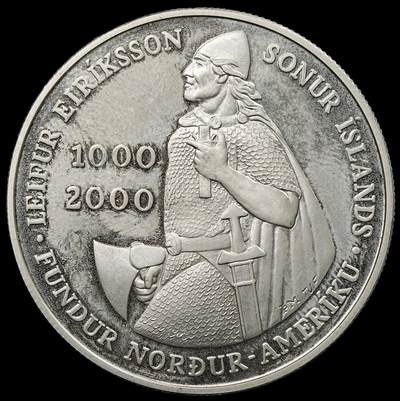 修遠堂世界钱币第九十五期 - 2000年冰岛1000克朗大银币 26.73g，含银90%