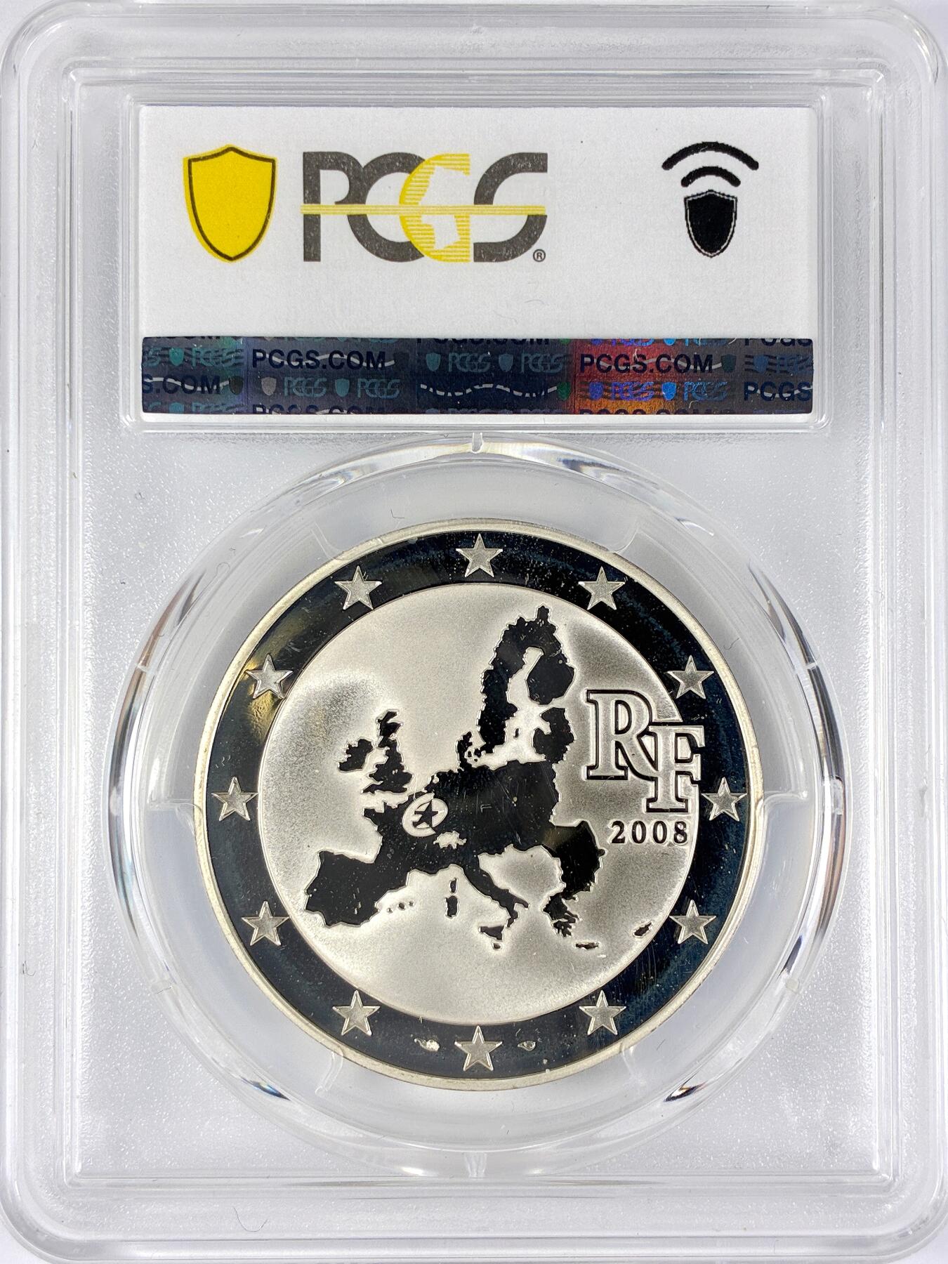 【雨安】【直播拍卖】【世界币章117期-评级币】2025-11-29 周六 19:30 保真 [评级欧元] France 欧元 法国 1.5欧元 2008年 欧盟会议 PCGS-PR68DCAM