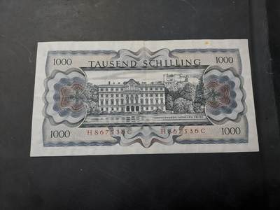 博彦收藏  4月25日 8点  钱币专场 1966 奥地利 1000先令 流通好品 有黄