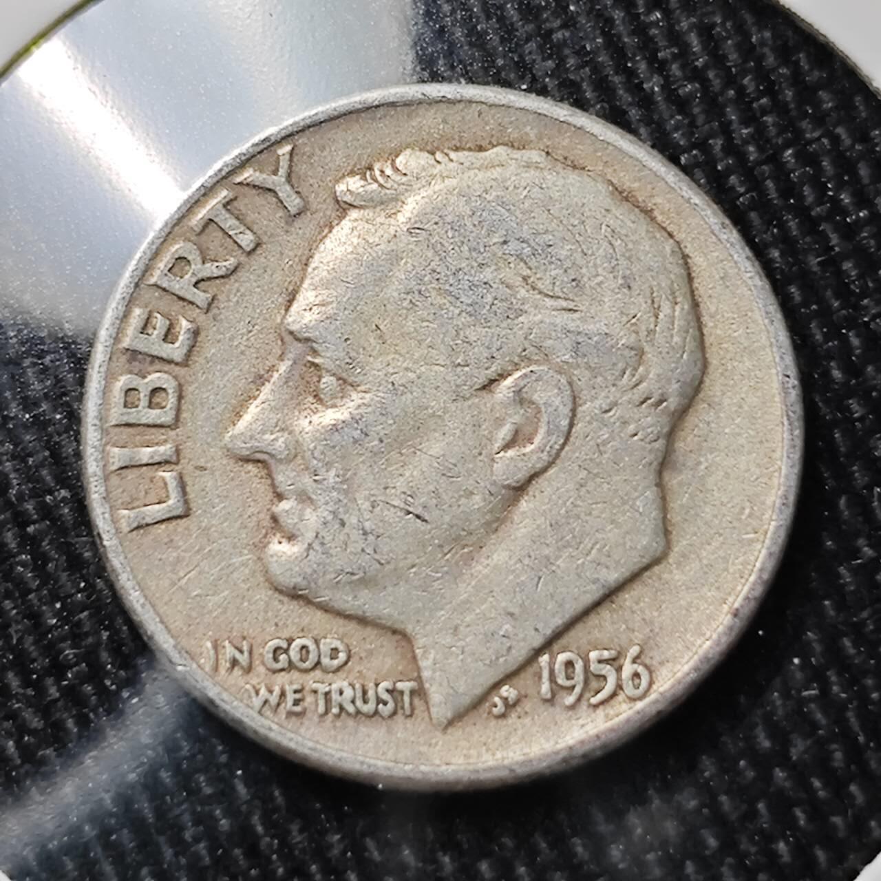 KK钱币收藏小铺 （套币 好品/批量散币 银币）专场  2月预留时间 周末发货   1956美国10分银币