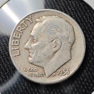 KK钱币收藏小铺 （套币 好品/批量散币 银币）专场  2月预留时间 周末发货 -   1956美国10分银币