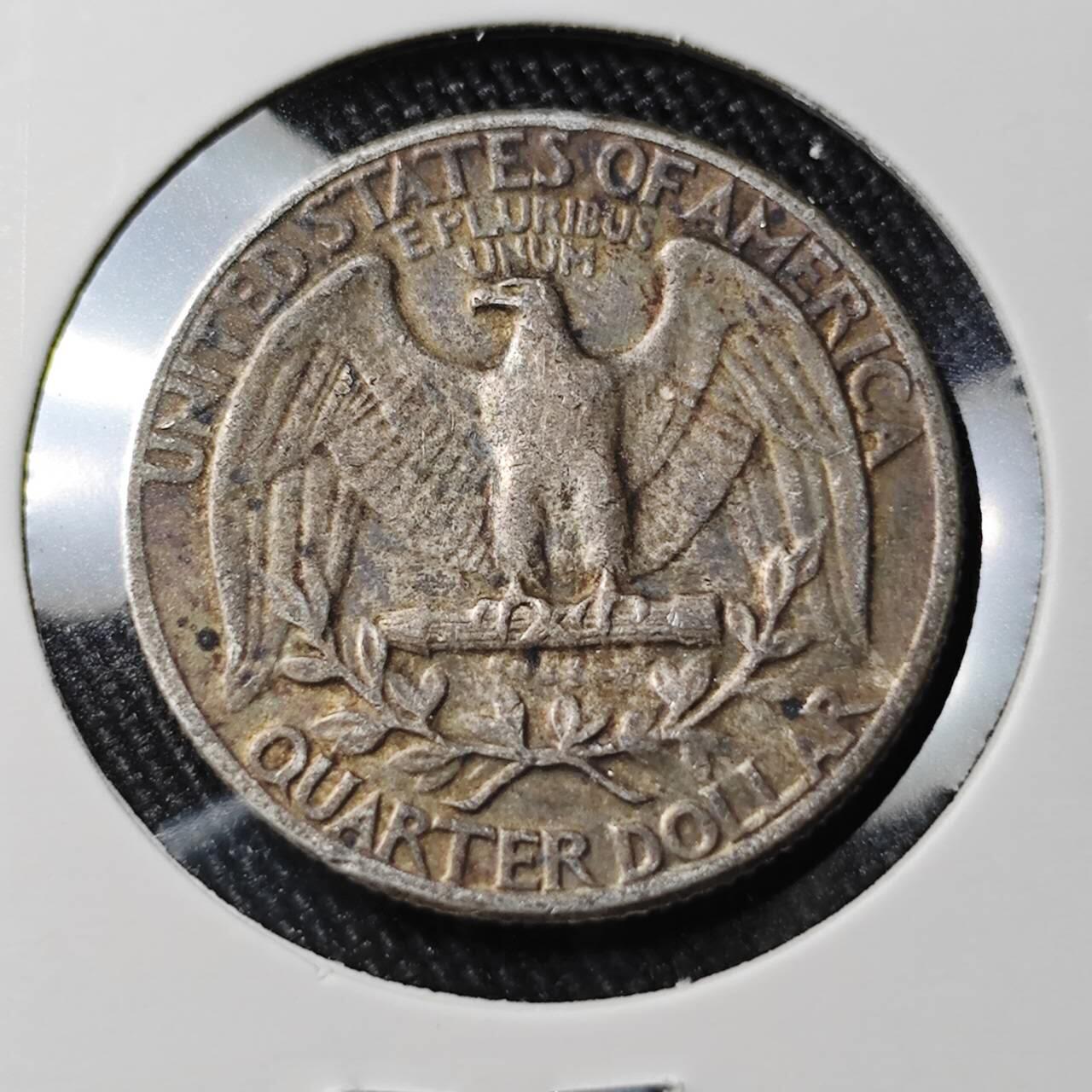 KK钱币收藏小铺 （套币 好品/批量散币 银币）专场  2月预留时间 周末发货  1961美国25分银币 包浆好看