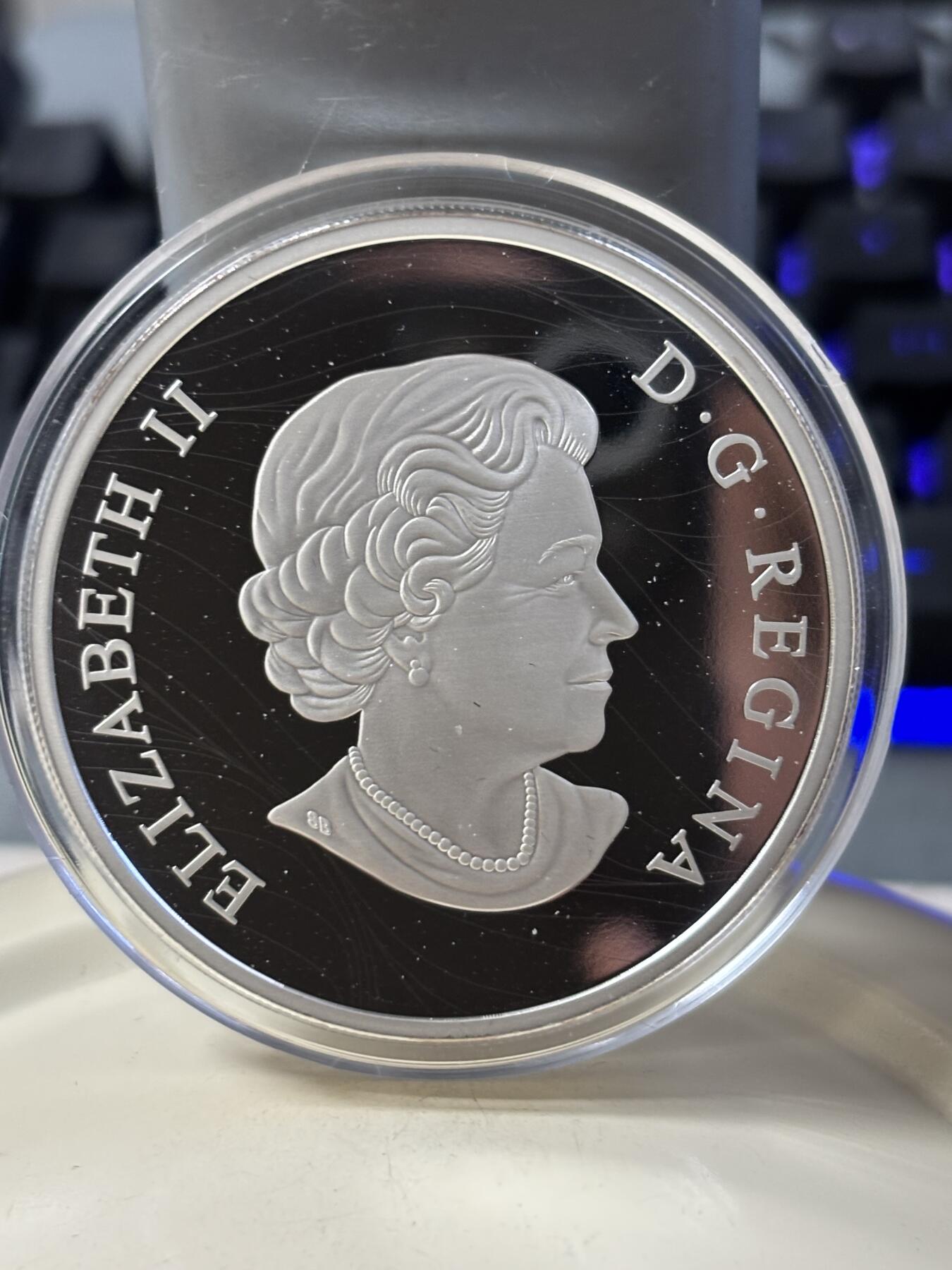 第183期拍卖 加拿大2017年禅绕艺术系列1大灰狼2盎司纪念银币，9999银，发行4000枚